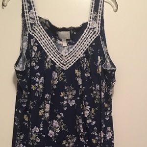 Blue floral night gown
